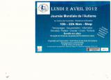 JOURNEE MONDIALE DE L'AUTISME LUNDI 2 AVRIL 2012