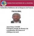 FHD-HDF  CLAUDE  Jean  Harry, Représentant Bureau de France et d'Afrique  du Nord 