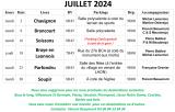Agenda des marches - JUILLET 2024