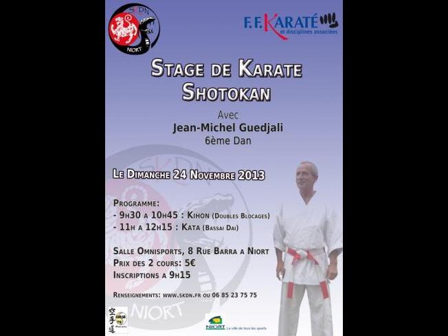 Stage de Karaté Shotokan à Niort le 24 novembre 2013
