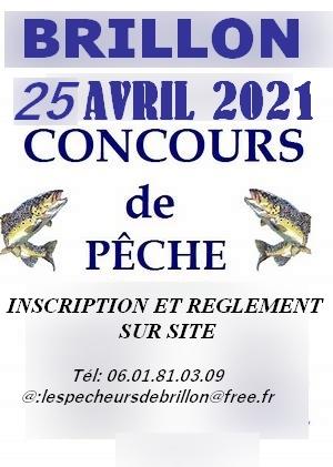 Concours de pêche individuel reporté au DIMANCHE 25  AVRIL 2021 - COMPLET -