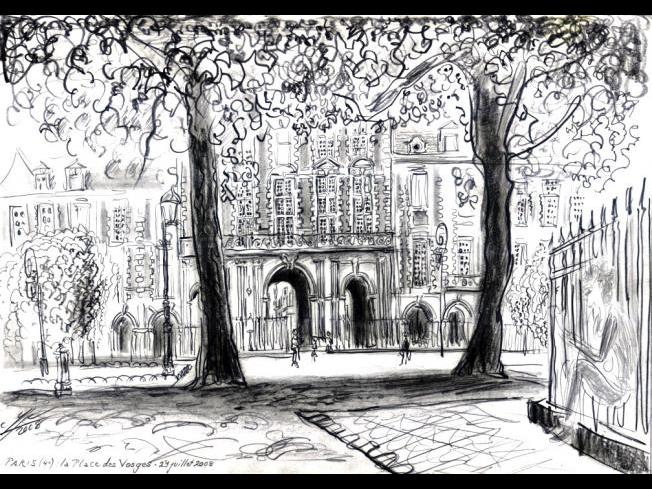 La vie de château dans le Marais - Balade culturelle avec pauses pour dessiner Paris 03 et Paris 04
