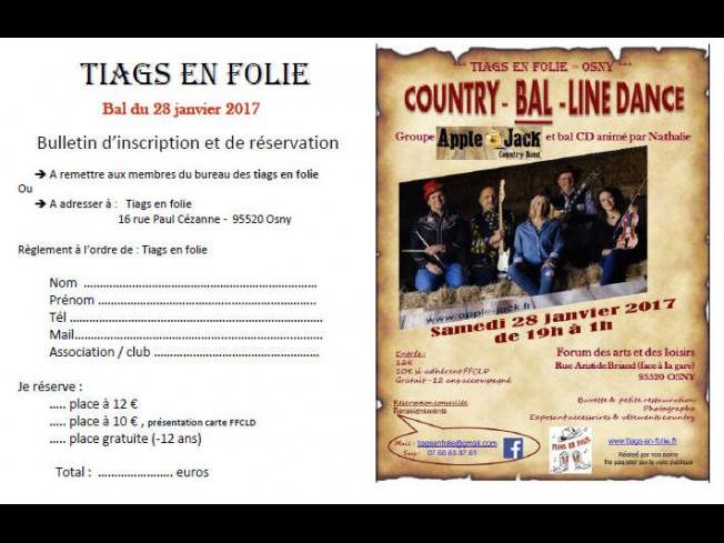 GRAND BAL ANNUEL COUNTRY ET LINE DANCE DES TIAGS EN FOLIE - OSNY 