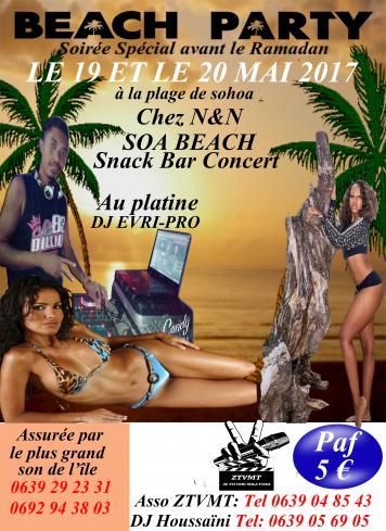 BEACH PARTY Special avant le Ramadan A LA DE SOHOA