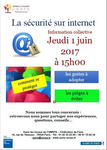 Information collective La sécurité sur internet