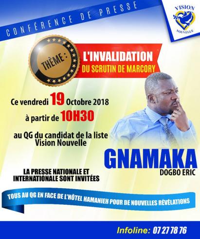 COTE D'IVOIRE: CONFÉRENCE DE PRESSE SUR L'IMPLICATION DE LA CEI DANS LES CAS DE FRAUDE